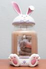 NEW Rare *YANKEE CANDLE* Easter BUNNY RABBIT Bowtie 2-Piece JAR HOLDER & TOPPER