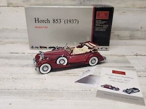 CMC 1937 Horch 853 Open Cabriolet Maroon 1/24 Original Box & Tags Diecast Car 🔥