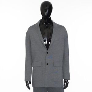 BERLUTI 2400$ Sweater Blazer Jacket In Mountain Rock Gray Wool