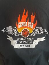 Genoa Bar Nevadas Oldest Thirst Parlor Motorcycle TEE T SHIRT Medium M