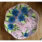 Vintage Gatesware Pink Blue Floral Large Plate Platter by Laurie Gates