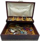 Jewellery Lot Vintage With Box Estate Cufflinks Brooches Earrings Necklaces