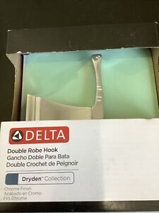 Delta Dryden Double Robe Hook in Chrome 75135 T2