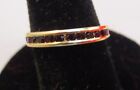 14 KT GOLD  PLATED ETERNITY WEDDING CRYSTAL STACKABLE BIRTHSTONE RINGS-FROM 5-10
