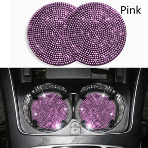 Bling Crystal Car Cup Holder Insert Coaster For Women Car Interior Accessories