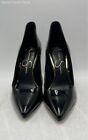 Jessica Simpson Womens Black Leather Pointed Toe Stiletto Pump Heels Size 5M