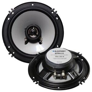 (2) Blaupunkt GTX620 | 6.5 Inch 300W Max 4 Ohm 2-Way Coaxial Car Audio Speakers