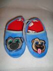 Slippers Blue Plush Disney Puppy Dog Pals Boy 9/10 Bingo Rollie rubber shoe sole