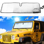 Visor for 97-06 Jeep Wrangler TJ Windshield Sun Shade Foldable Aluminium Foil