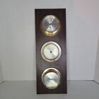 Springfield Weather Station Brass Thermometer Hygrometer Barometer Wall Hanging