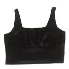 Forever 21 women crop top sleeveless size S color black