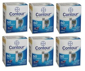 New Listing300 Contour Test Strips 6 Boxes of 50ct Exp 7/2025