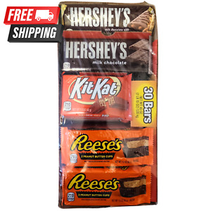 New Listing30 BARS of HERSHEY'S, KIT KAT and REESE'S Milk Chocolate 45 oz