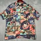 Ralph Lauren RRL Double RL Shirt Mens XL Vintage Hawaian Print Camp Short Sleeve