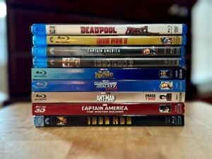 New ListingLot of 9 Disney Marvel Movies on Blu-Ray Discs ~ Iron Man Captain America