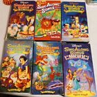Lot (x6)  of Disney Sing Along Songs VHS Tapes Vintage Good Condition W/Sleeves