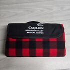Carilion New River Valley Buffalo Red Plaid Fleece Blanket Portable