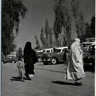c1950s Karachi, Pakistan RPPC Women in Veil Hijab Real Photo Girl Child Car A150