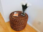 Crate & Barrel Round Seagrass Coffee Table 22 1/2” w x 17” h
