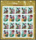 Mint US The Art of Disney Pane of 20 Stamps Sheet Scott# 3912-3915 (MNH)