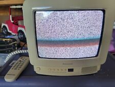 Nice Panasonic 9” Color TV CT-9R10T Off White Gaming 1997 Vintage CRT Television