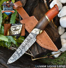 New ListingCSFIF Hot Item Hunting Skinner Knife Twist Damascus Hard Wood Brass Bolster EDC
