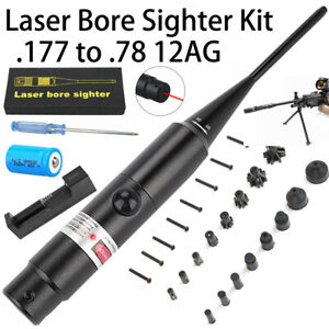 Red Laser Bore Sighter Kit .177 to .78 12AG Multiple Caliber Boresighter