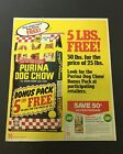 VTG 1981 Purina Dog Chow The Eager Eater Dog Food FREE 5 LBS. Print Ad Coupon