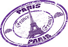 Paris Oval Stamp Car Bumper Sticker Decal