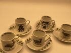 porcelain d'auteuil chambord Demitasse Cups & Saucers set of 5
