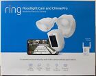 Ring Floodlight Cam and Chime Pro Hardwired White New Open Box