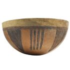Detailed African Calabash Gourd Vintage Hand Made Carved Decorative Bowl 12x11x6