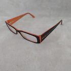 New Listing PRADA VPR10F 2BX-1O1 53mm Black Orange Eyeglasses Frames Italy Unisex