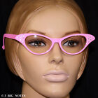 PINK 50s Retro Cat-Eye Glasses for Poodle Skirt
