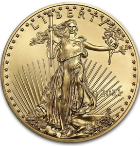 2021 Type 1 $5 American Eagle 1/10 oz Gold Coin BU