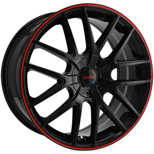 Touren TR60 18x8 5x115/5x120 +20mm Black/Red Wheel Rim 18