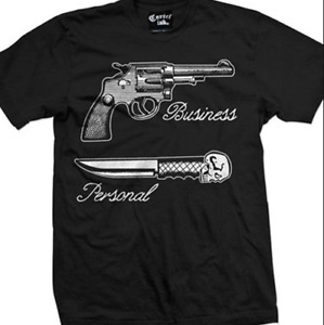Business vs Personal Gun Knife Tee Shirt