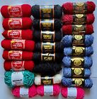 LOTS 24 SKIEN Lion Brand Chenille Thick & Quick Yarn/Red Heart Plush/Premier