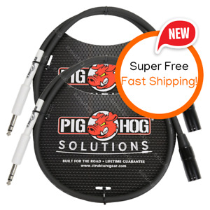 2 Pack Pig Hog PX4T3 Solutions XLR Male to 1/4