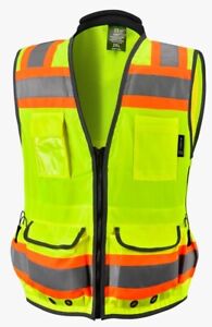 Yellow Class 2 Heavy Duty Two Tone Engineer Vest