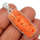 Composite Coral 925 Sterling Silver Pendant Jewelry CP42149