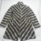 CURATIONS Faux Fur Chinchilla Jacket COAT Womens Size Medium.