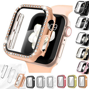 For Apple Watch Series 9 8 7 6 5 4 SE Bling Screen Protector Case 41/45mm Cover