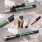 NOS Pelikan M400 Green Striated Fountain Pen 14C Medium Nib | Germany c1990