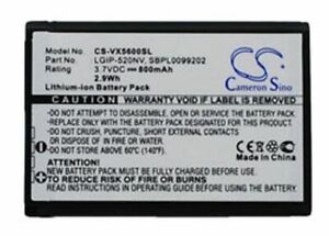 REPLACEMENT BATTERY FOR LG COSMOS TOUCH 2 / EXTRAVERT / VN271 CELL PHONE 3.70V