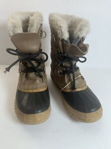 Sorel Badger Boots Women’s 6.5 Waterproof Leather Snow Boots Vintage