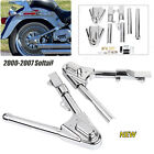 Chrome Swingarm Covers w/ Phantom Axle Cover For Harley Fat Boy Heritage Softail (For: More than one vehicle)