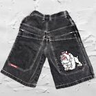 Vintage JNCO Jean Shorts Bulldog Embroidered 30(29) Grail Jorts 90s Skate Shorts
