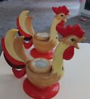 Vintage Holt Howard Ceramic Rooster Candle Holder Set  Absolutely Beautiful Cond