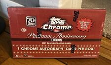 New Listing2021 Topps Chrome Platinum Anniversary Factory Sealed Hobby Box 1 Autograph
